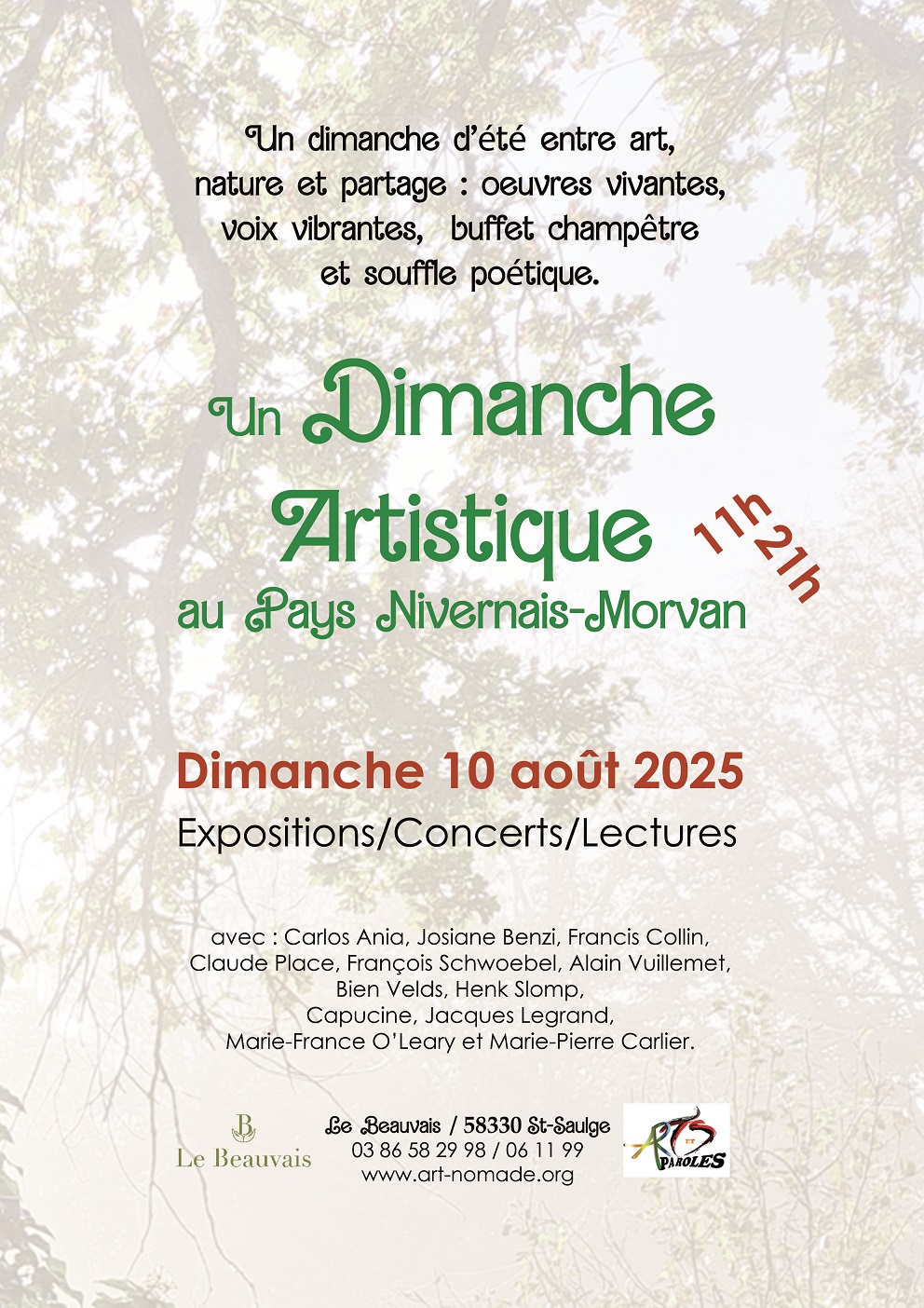 Affiche Un dimanche artistique BD